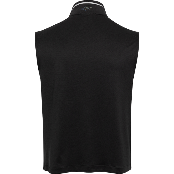 Leaderboard Ultra Stretch Full Zip Golf Vest - Black