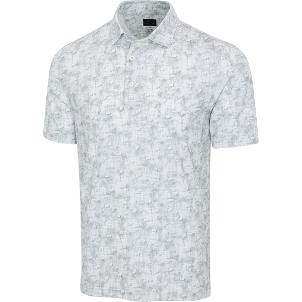 Men's Ventilated Golf Flag Polo - Gravel