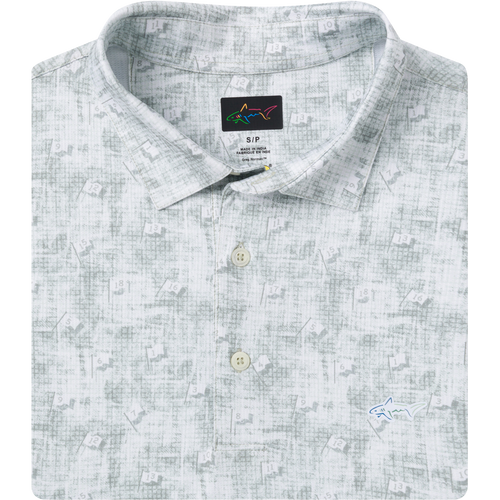 Men's Ventilated Golf Flag Polo - Gravel