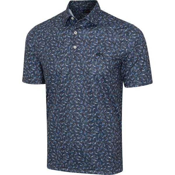 Men's ML75 Shark Frenzy Golf Polo - Black