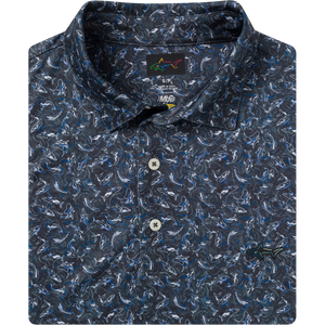 Men's ML75 Shark Frenzy Golf Polo - Black