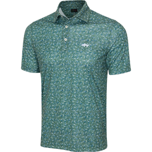 Men's ML75 Shark Frenzy Golf Polo - Ranger Green