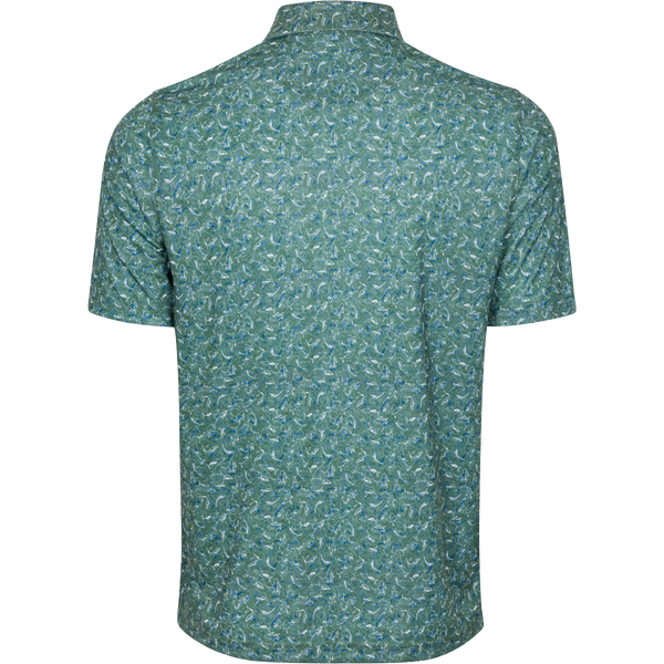 Men's ML75 Shark Frenzy Golf Polo - Ranger Green