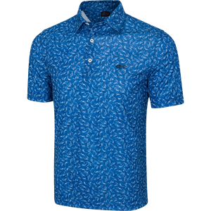 Men's ML75 Shark Frenzy Golf Polo - Sapphire Blue