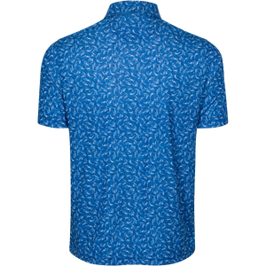 Men's ML75 Shark Frenzy Golf Polo - Sapphire Blue