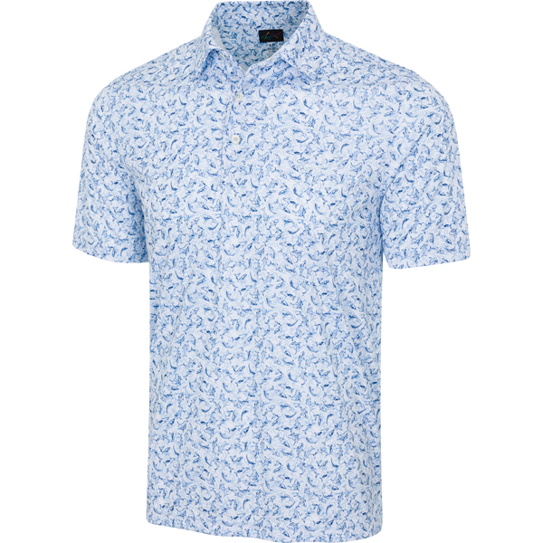 Men's ML75 Shark Frenzy Golf Polo - White