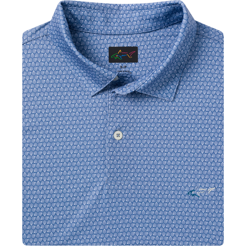 Men's ML75 Hexagonal Ray Golf Polo - Colony Blue