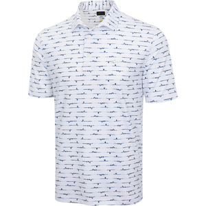 Men's ML75 Golf Iron Printed Polo - White