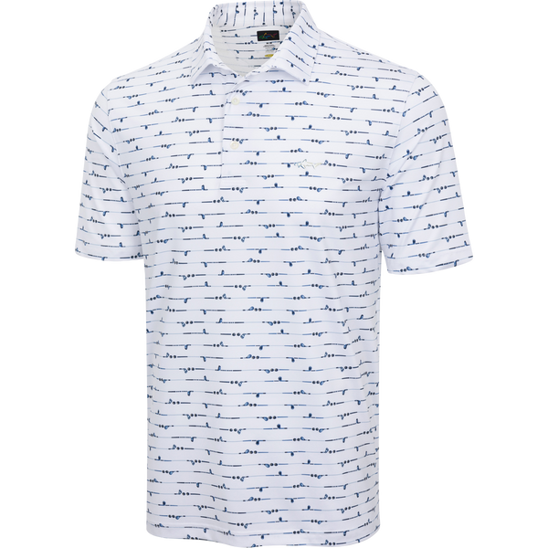 Men's ML75 Golf Iron Printed Polo - White