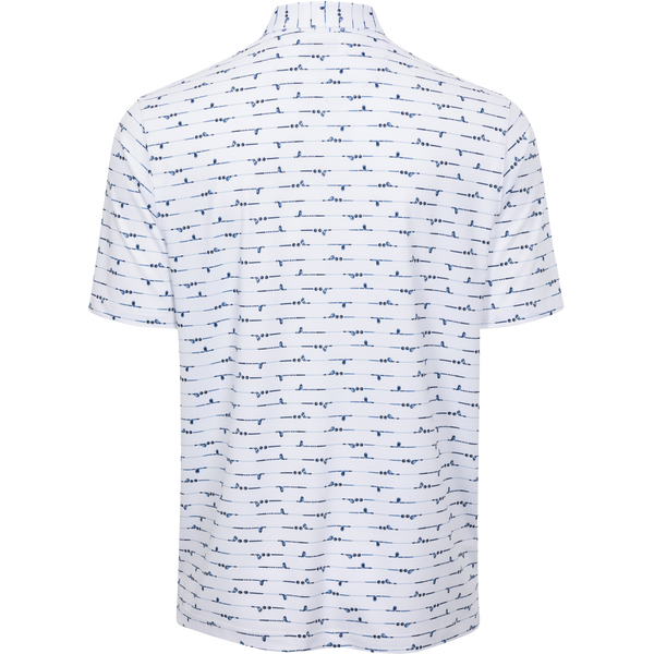 Men's ML75 Golf Iron Printed Polo - White