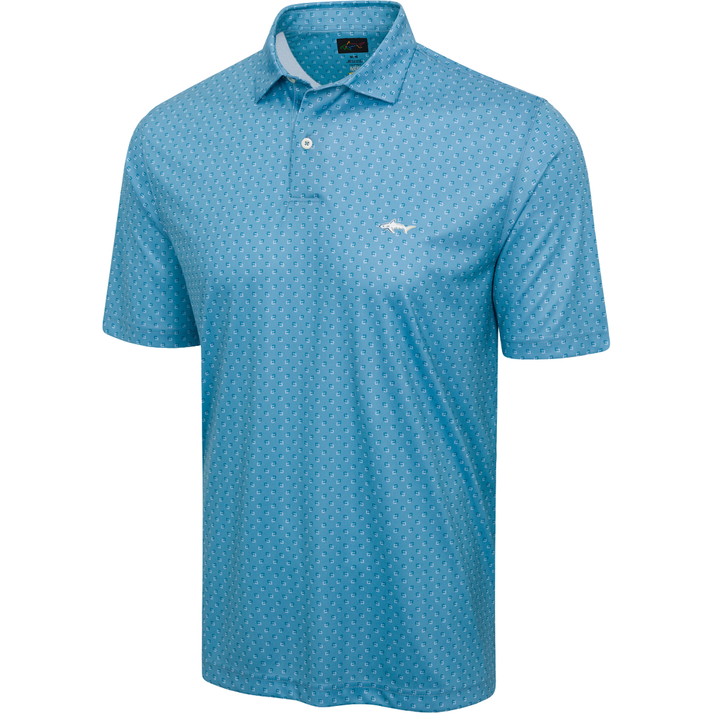 Men's ML75 Boxed Printed Golf Polo - Teal Breeze