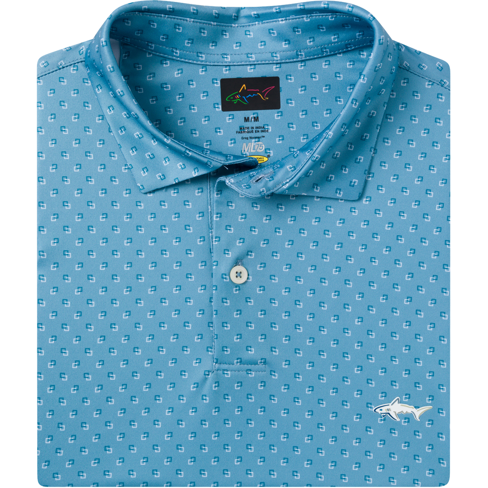 Men's ML75 Boxed Printed Golf Polo - Teal Breeze