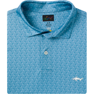 Men's ML75 Boxed Printed Golf Polo - Teal Breeze
