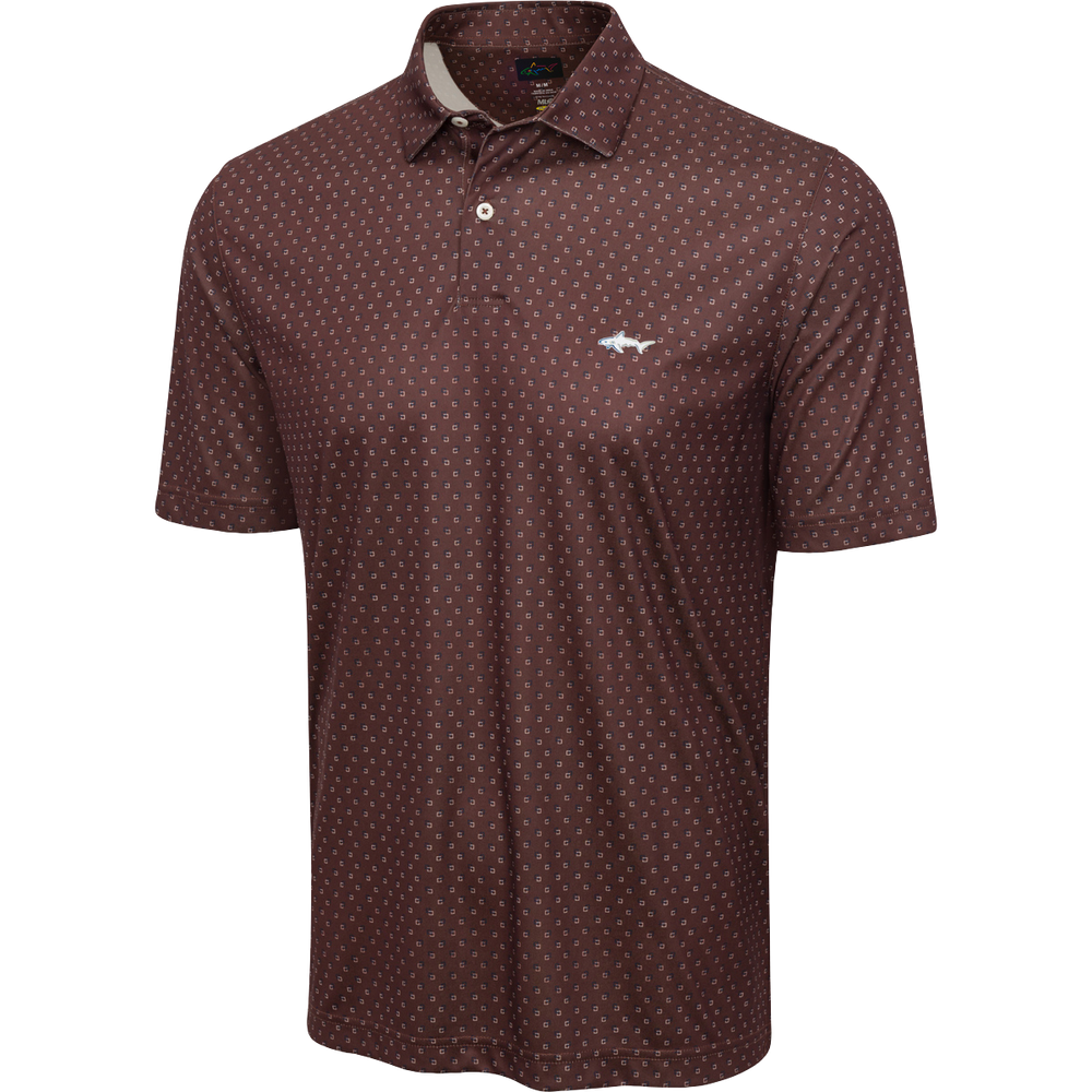Men's ML75 Boxed Printed Golf Polo - Walnut