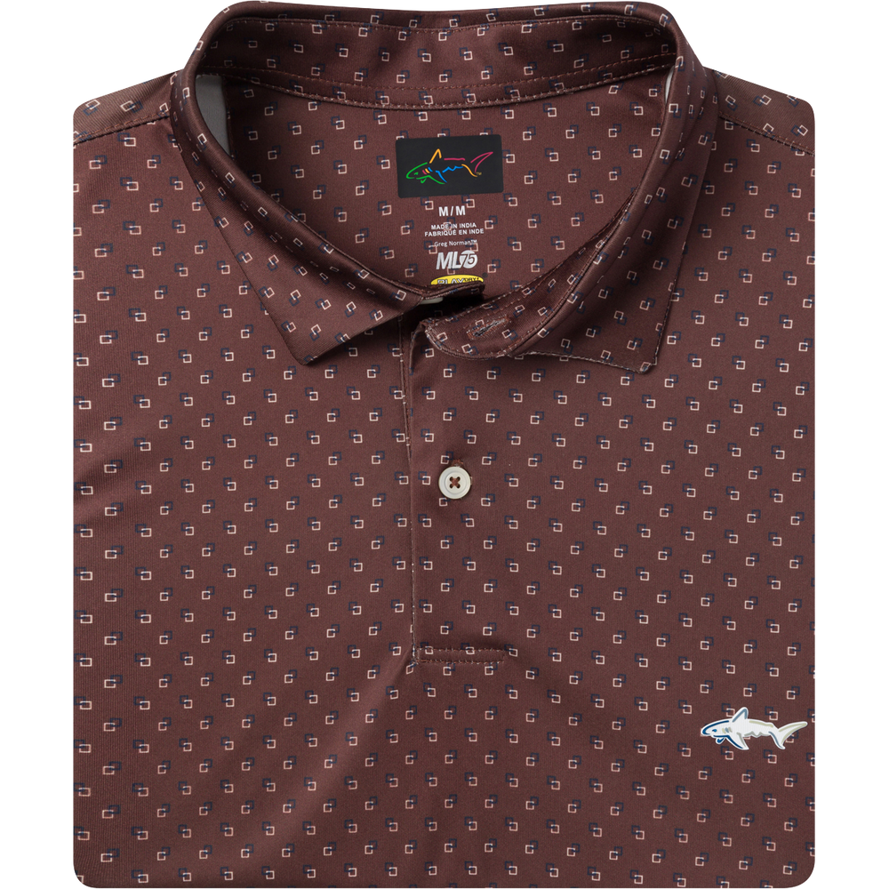 Men's ML75 Boxed Printed Golf Polo - Walnut