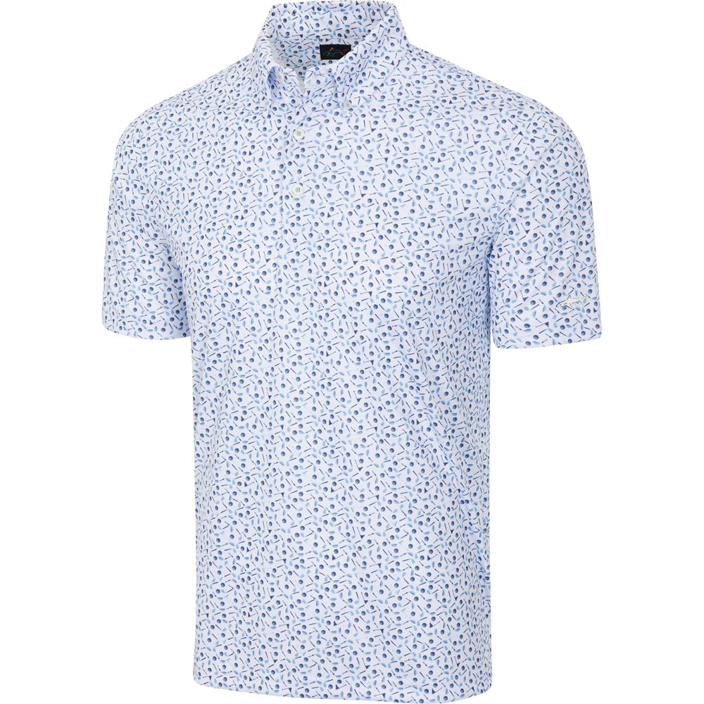 ML75 Clubs Button-Down Collar Polo - White