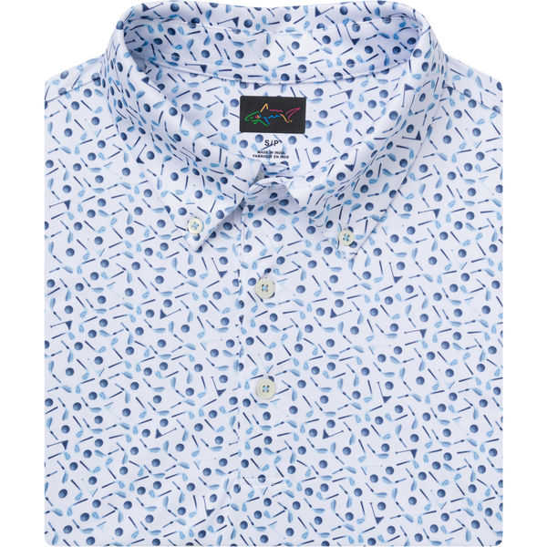 ML75 Clubs Button-Down Collar Polo - White