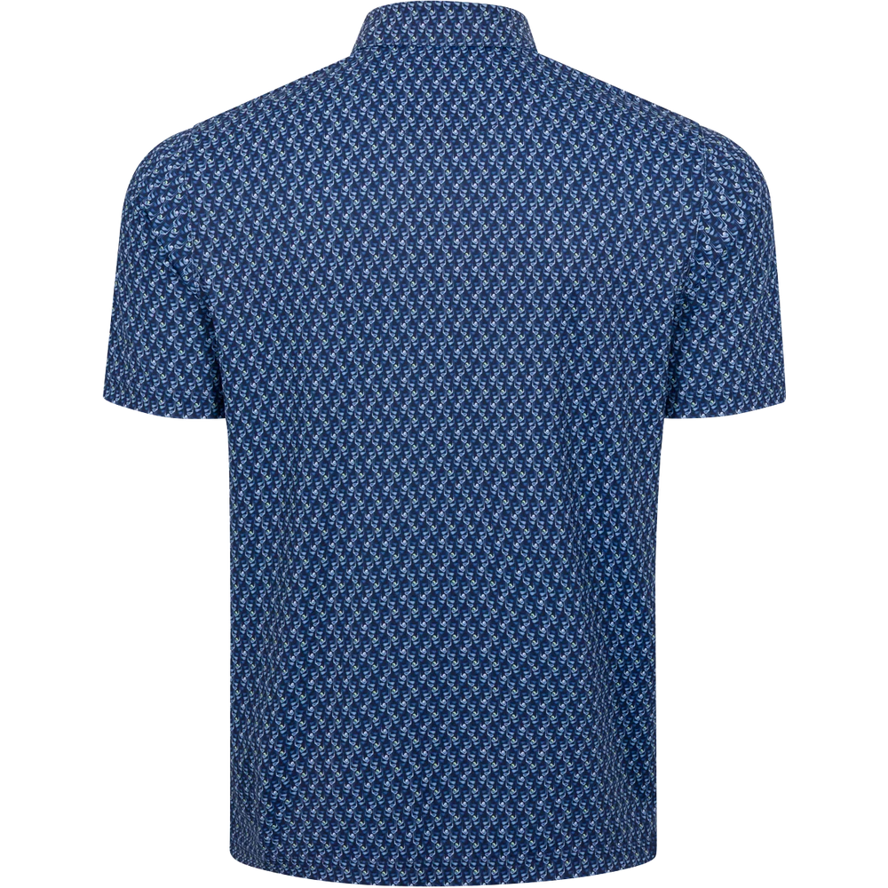 Men's Irons Button-Down Collar Golf Polo - Navy