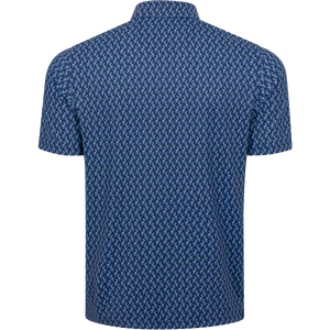 Men's Irons Button-Down Collar Golf Polo - Navy