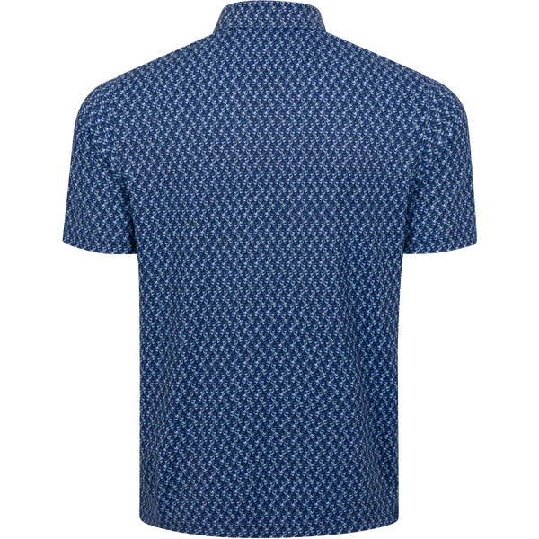 Men's Irons Button-Down Collar Golf Polo - Navy