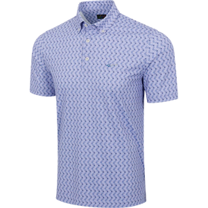 Men's Irons Button-Down Collar Golf Polo - Violet Dusk