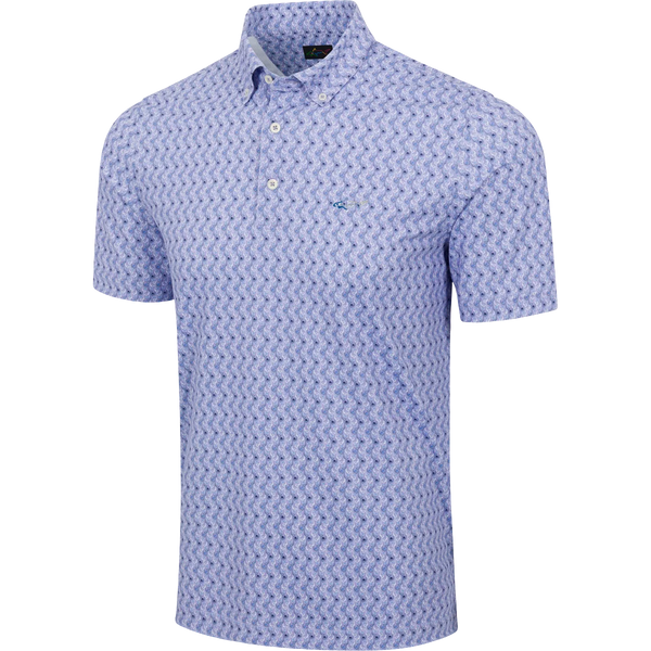 Men's Irons Button-Down Collar Golf Polo - Violet Dusk