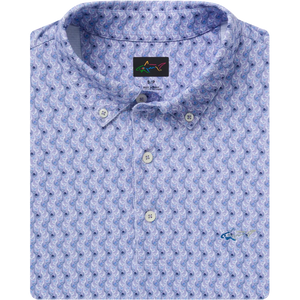 Men's Irons Button-Down Collar Golf Polo - Violet Dusk