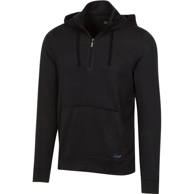 Lab Quarter Zip Golf Hoodie - Black Htr