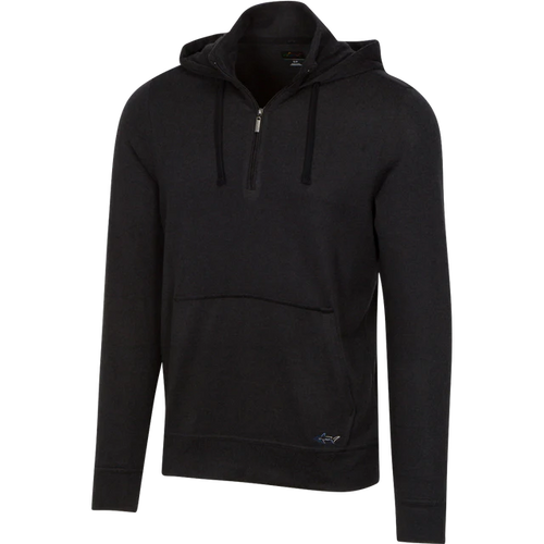 Lab Quarter Zip Golf Hoodie - Black Htr