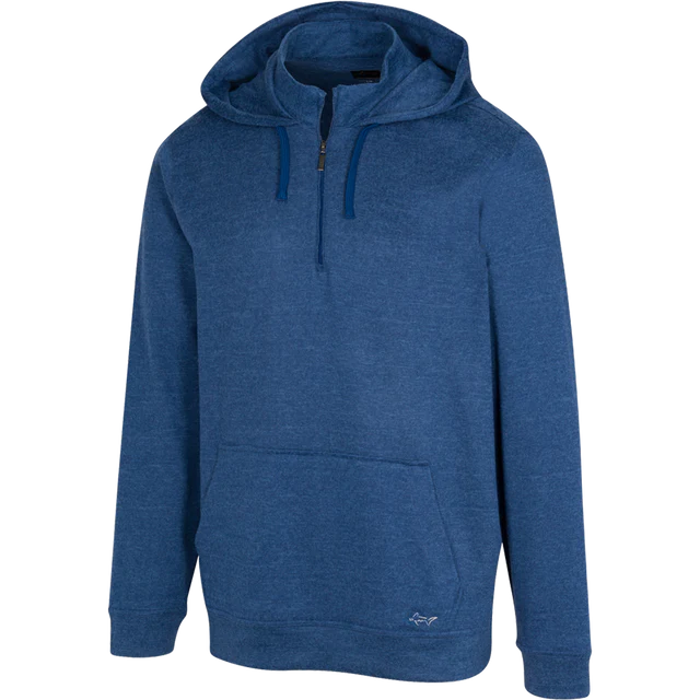 Lab Quarter Zip Golf Hoodie - Fog Blue Htr
