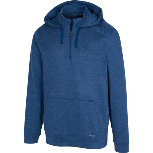 Lab Quarter Zip Golf Hoodie - Fog Blue Htr