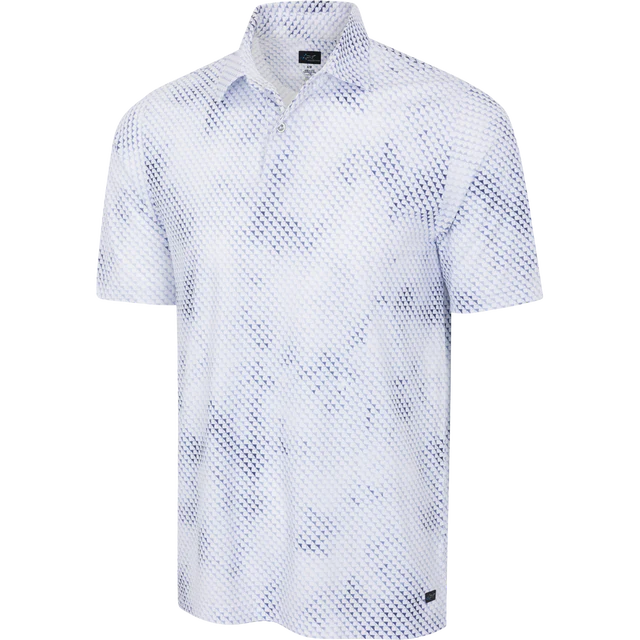 Digital Fin Ultra-Stretch Polo - White/Trpc Navy