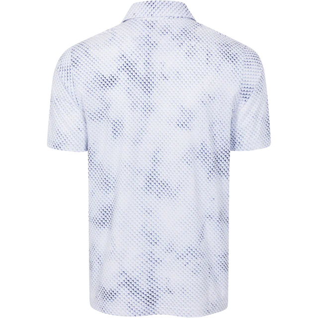 Digital Fin Ultra-Stretch Polo - White/Trpc Navy
