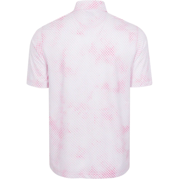 Digital Fin Ultra-Stretch Polo - White/Pink