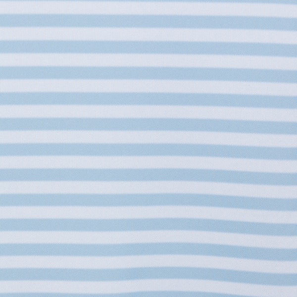 ML75 Recycled Microlux Yarn-Dye Stripe Golf Polo - Blue Heather