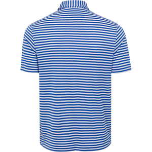 ML75 Recycled Microlux Yarn-Dye Stripe Golf Polo - DP White