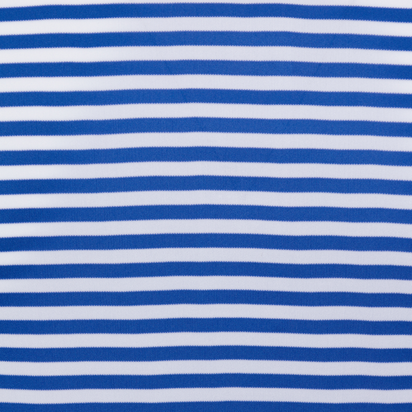 ML75 Recycled Microlux Yarn-Dye Stripe Golf Polo - DP White