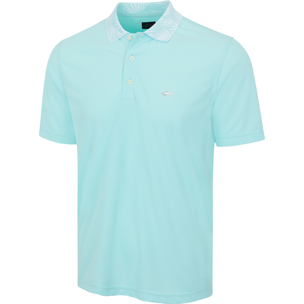 Men's Bohemian Breeze Pique Golf Polo - Misty Turquoise
