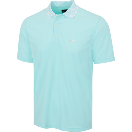 Men's Bohemian Breeze Pique Golf Polo - Misty Turquoise