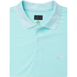 Men's Bohemian Breeze Pique Golf Polo - Misty Turquoise