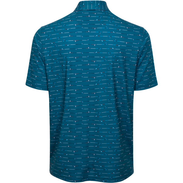 Men's ML75 Golf Iron Printed Polo - Vivid Teal