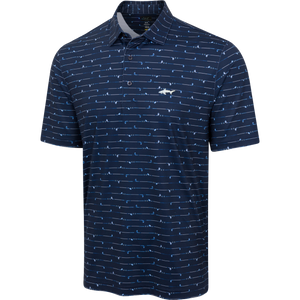 Men's ML75 Golf Iron Printed Polo - Navy