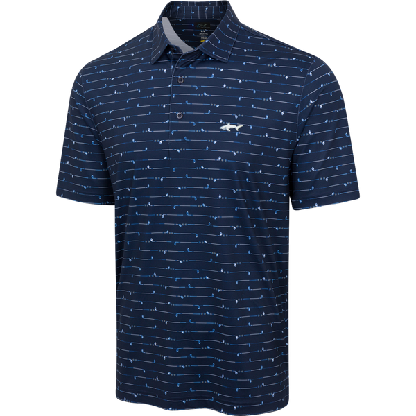 Men's ML75 Golf Iron Printed Polo - Navy
