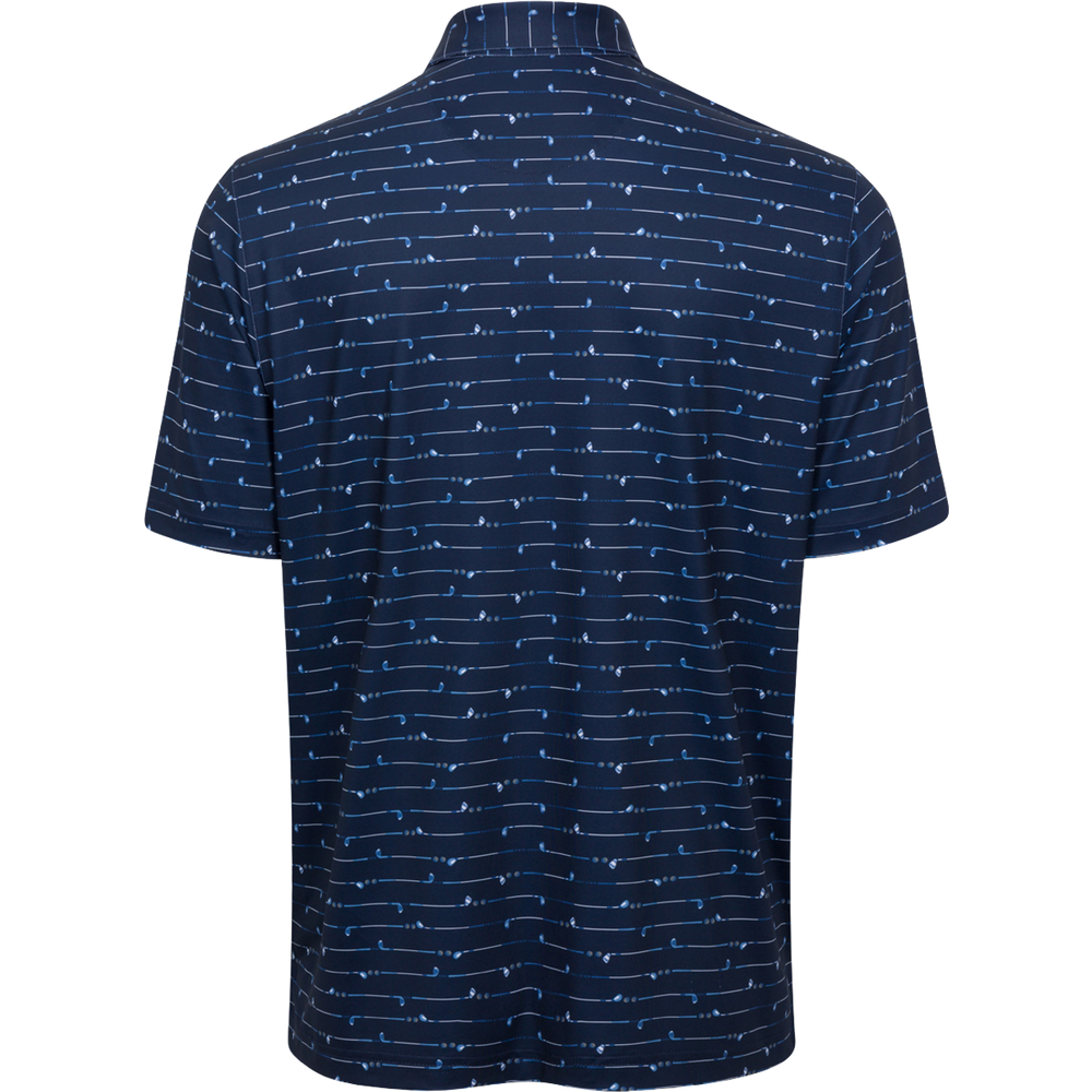Men's ML75 Golf Iron Printed Polo - Navy