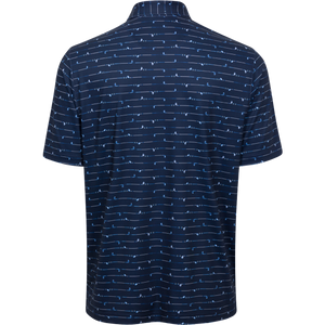 Men's ML75 Golf Iron Printed Polo - Navy