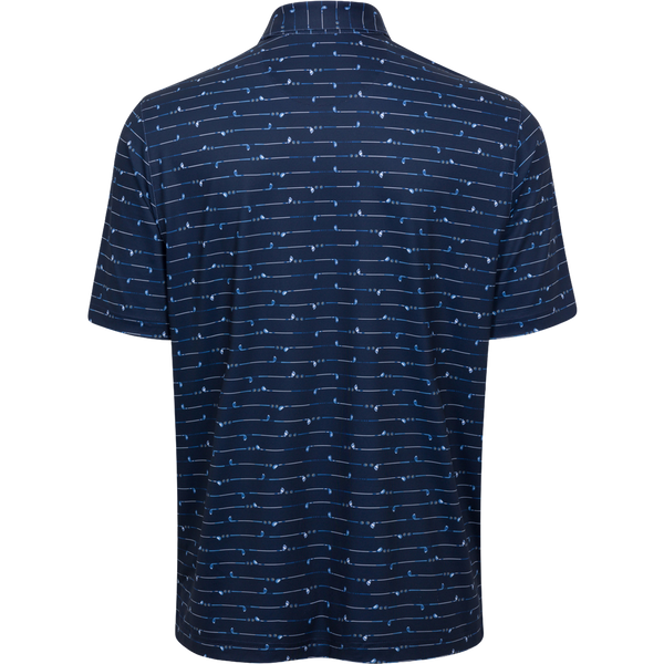 Men's ML75 Golf Iron Printed Polo - Navy