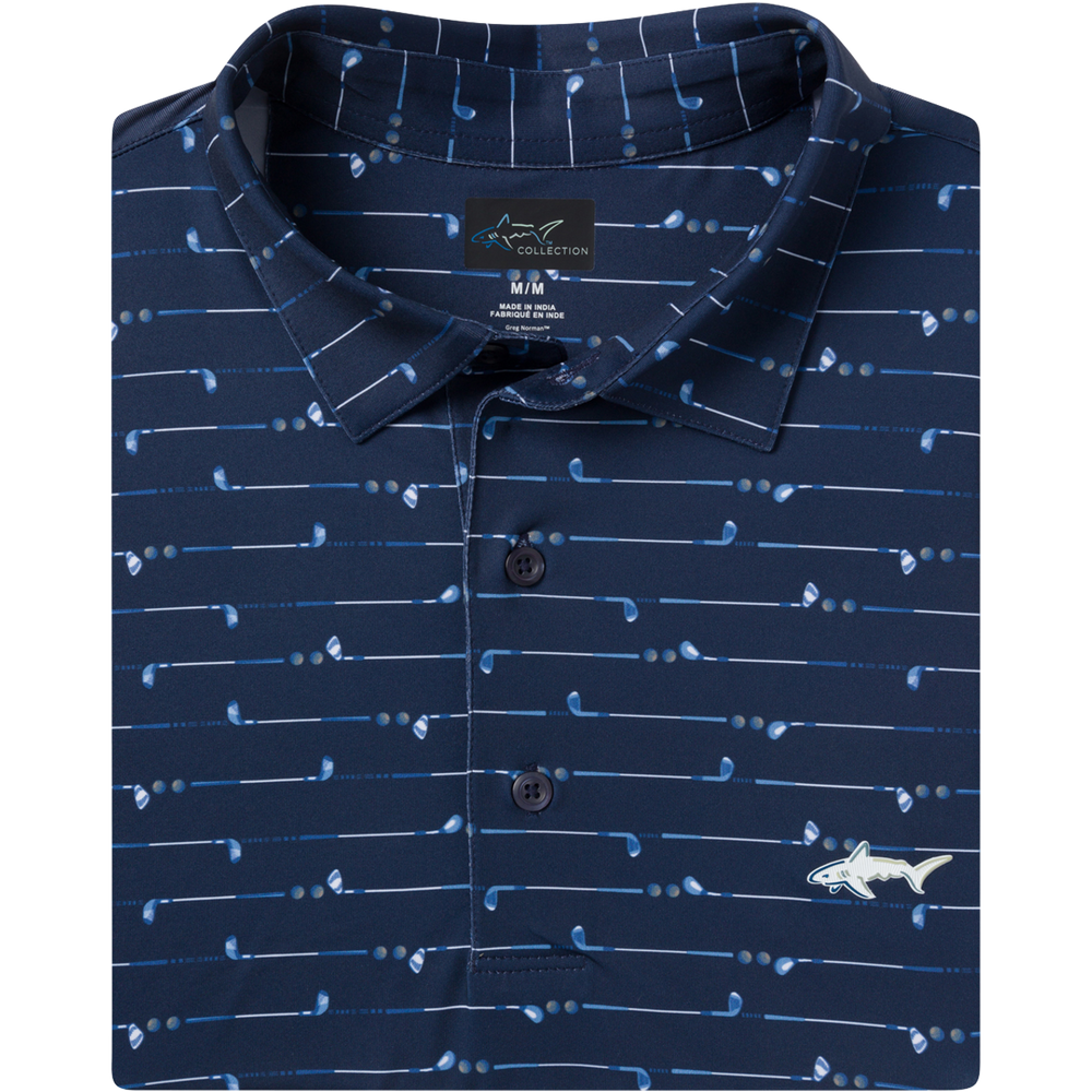 Men's ML75 Golf Iron Printed Polo - Navy