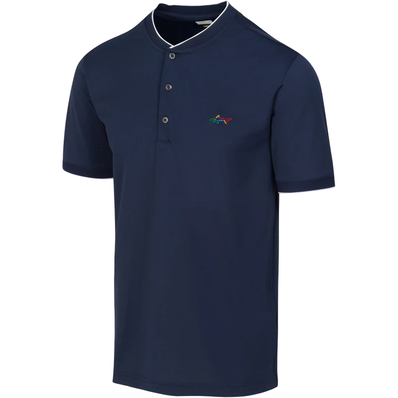 Baseball Collar Micro Pique Shark Polo
