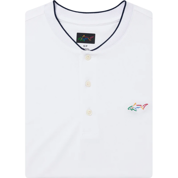 Baseball Collar Micro Pique Shark Polo