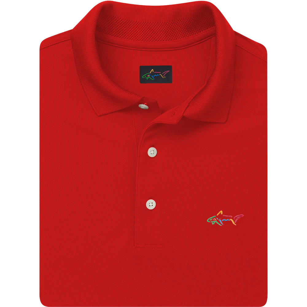 Classic Pique Shark Polo - British Red